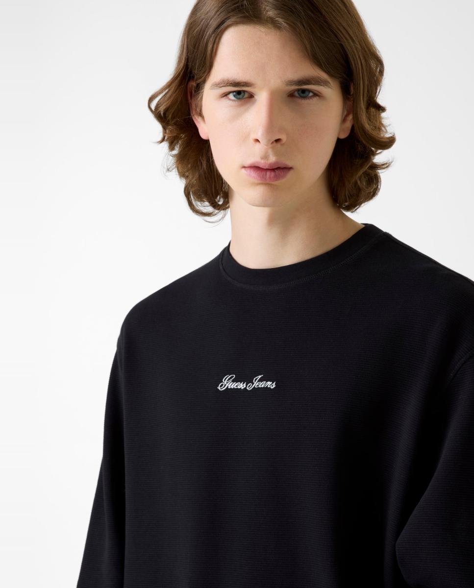 Camisola de Manga Comprida Preto-3