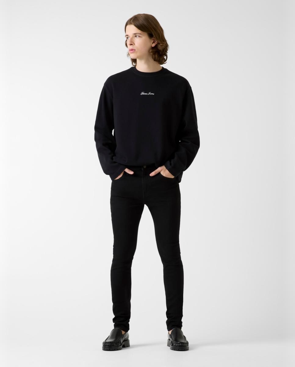 Camisola de Manga Comprida Preto-5