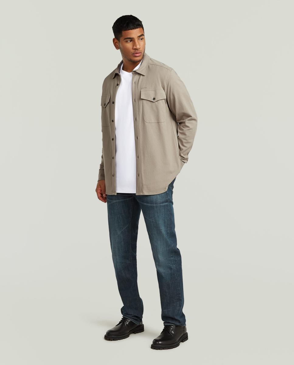 Camisa de Malha Regular Bege-4