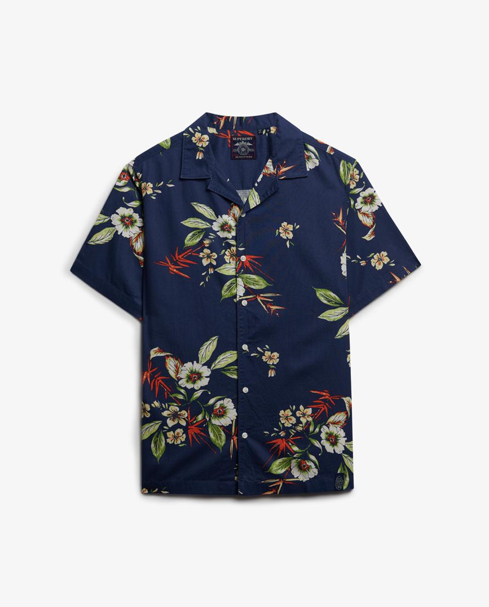 Imagem 0 de Camisa com Estampado Havaiano e Manga Curta