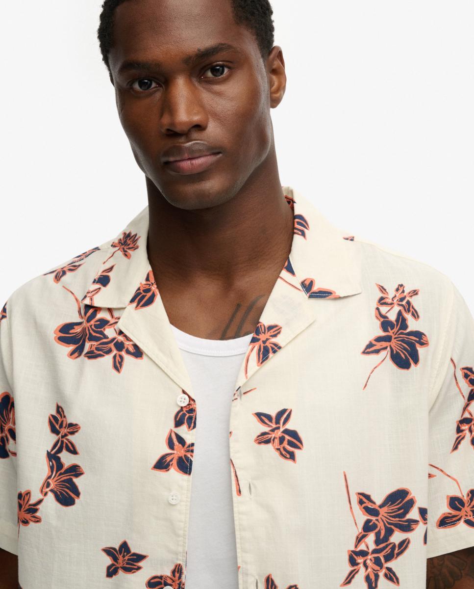 Camisa Cabana Poolside de Manga Curta Estampado-3