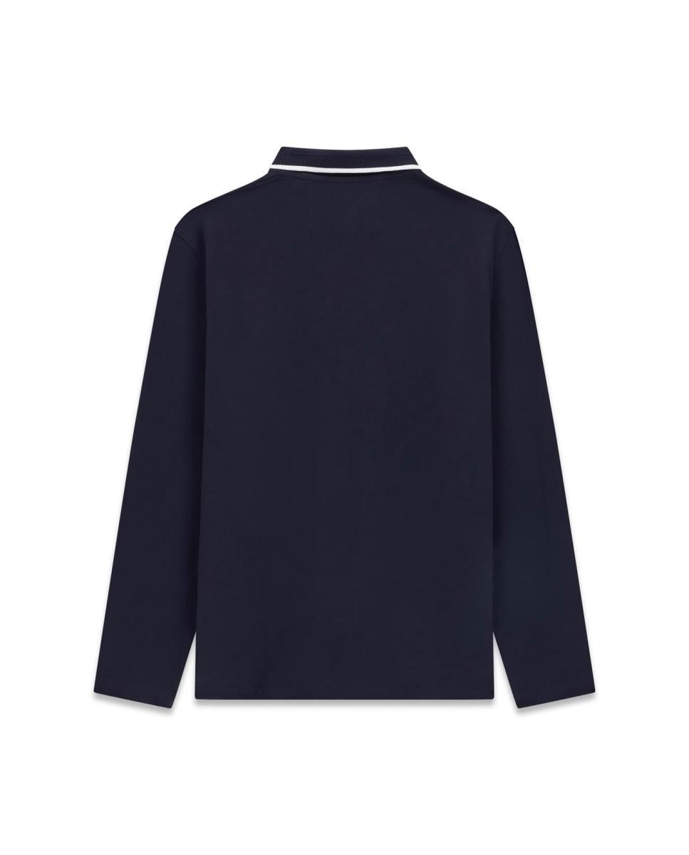 Polo de manga larga de hombre - Guess - Azul marino Azul marino-2