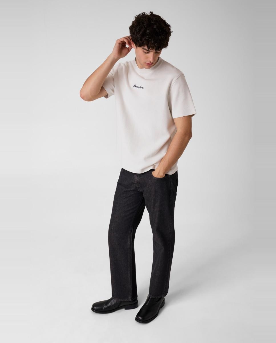 T-shirt com Manga Curta Branco-6