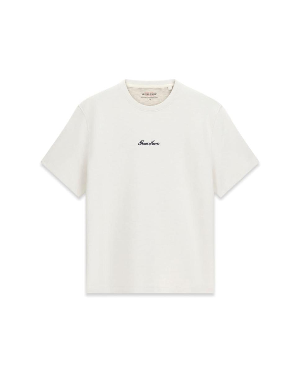 T-shirt com Manga Curta Branco-5