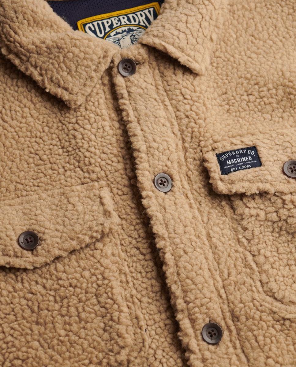 Sobrecamisa polar de hombre Retro - Superdry - Marrón Marrón-5