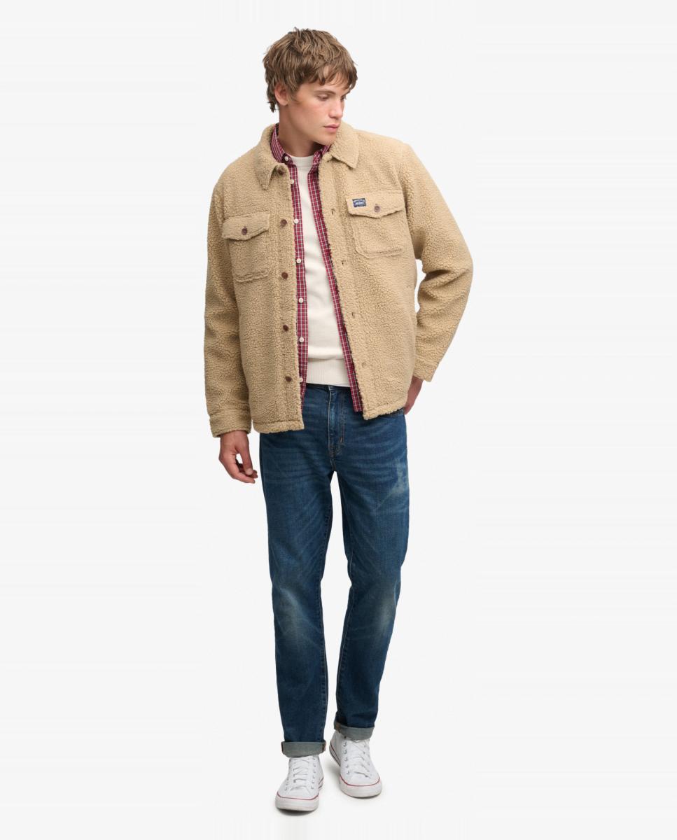 Sobrecamisa polar de hombre Retro - Superdry - Marrón Marrón-6
