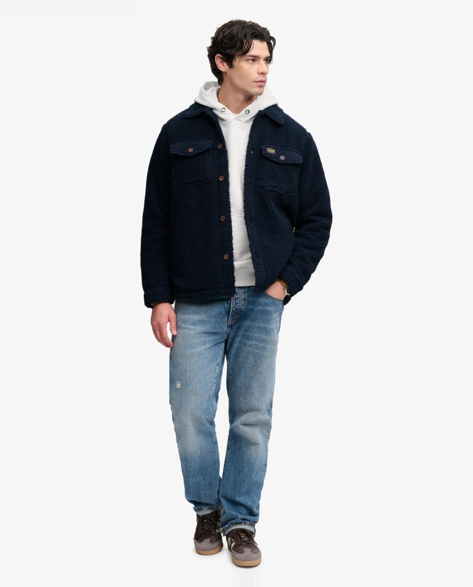 Sobrecamisa polar de hombre Retro - Superdry - Azul marino Azul marino-5