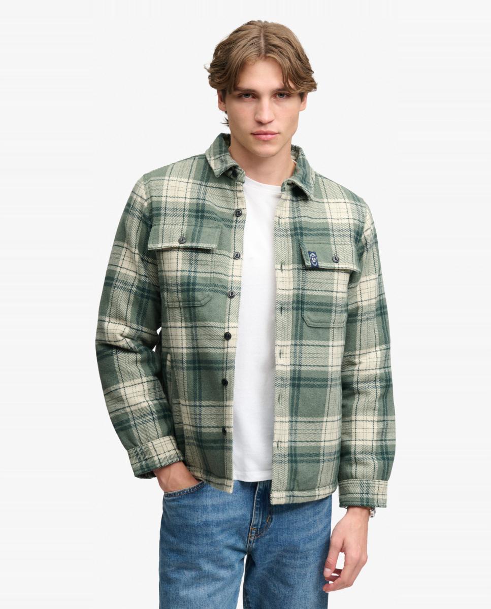 Imagen 0 de Sobrecamisa de hombre Miller con forro Verde