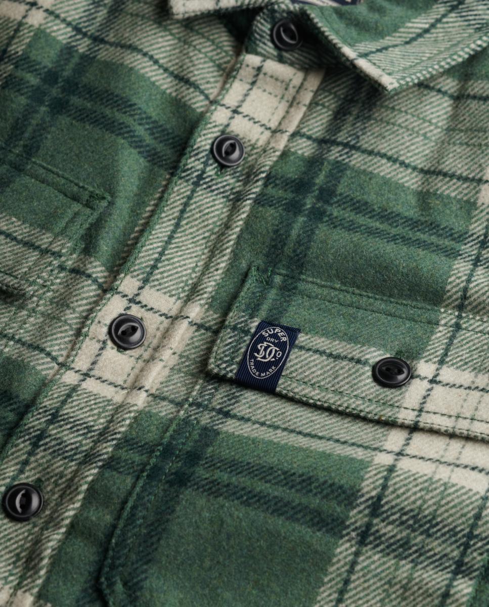 Sobrecamisa de hombre Miller con forro - Superdry - Verde Verde-5