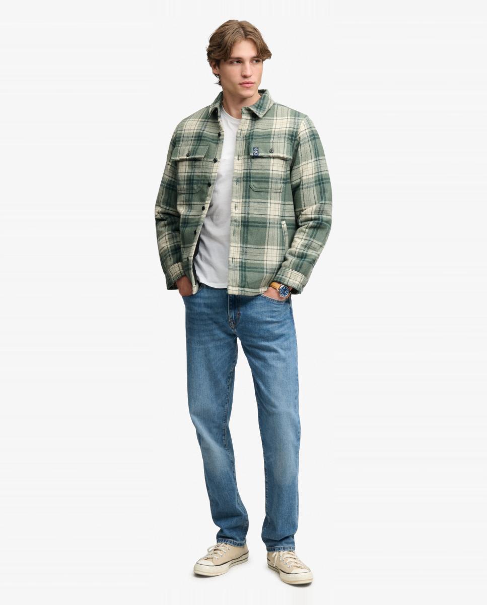 Sobrecamisa de hombre Miller con forro - Superdry - Verde Verde-6