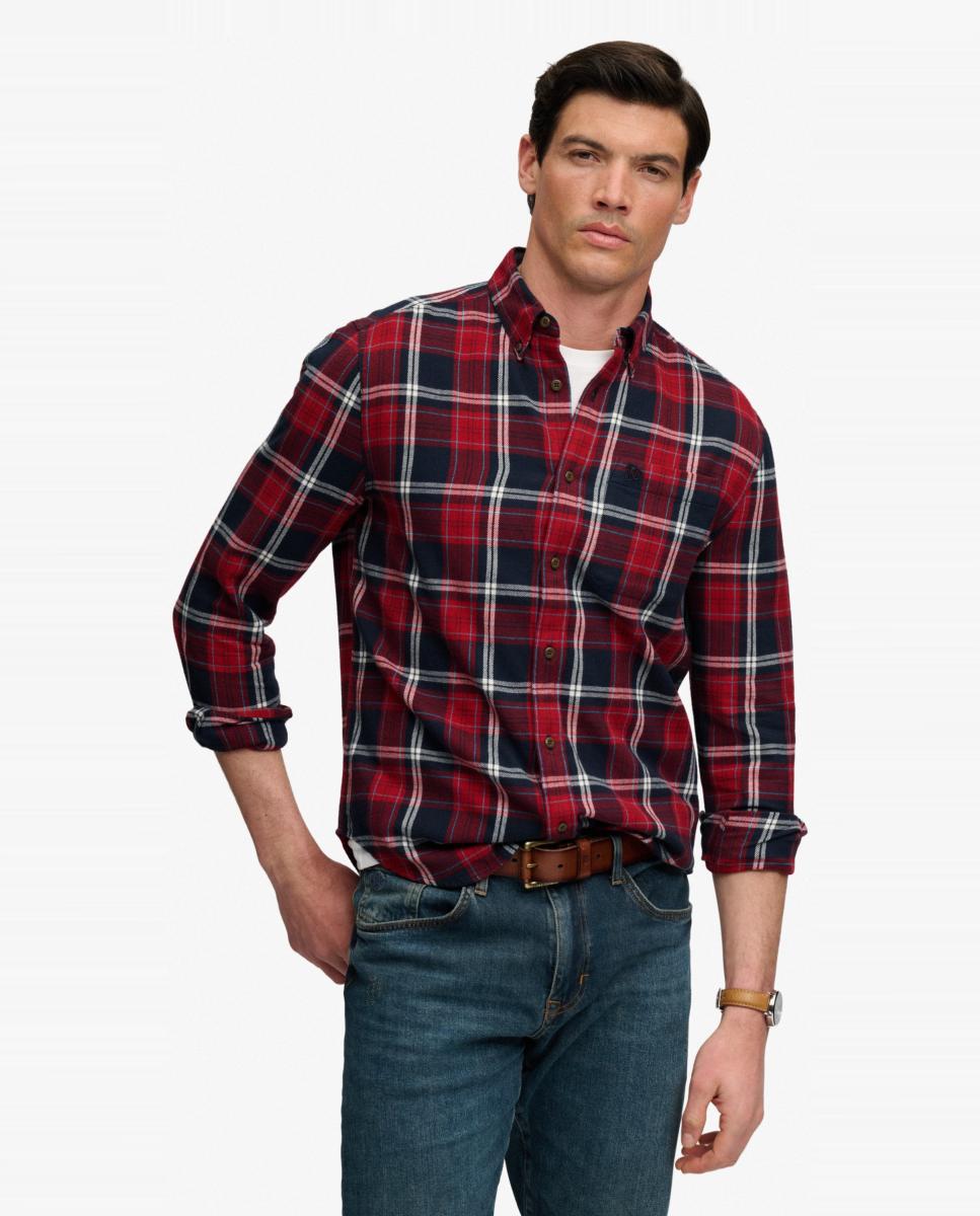 Imagen 0 de Camisa de hombre de algodón Lumberjack de manga larga Azul