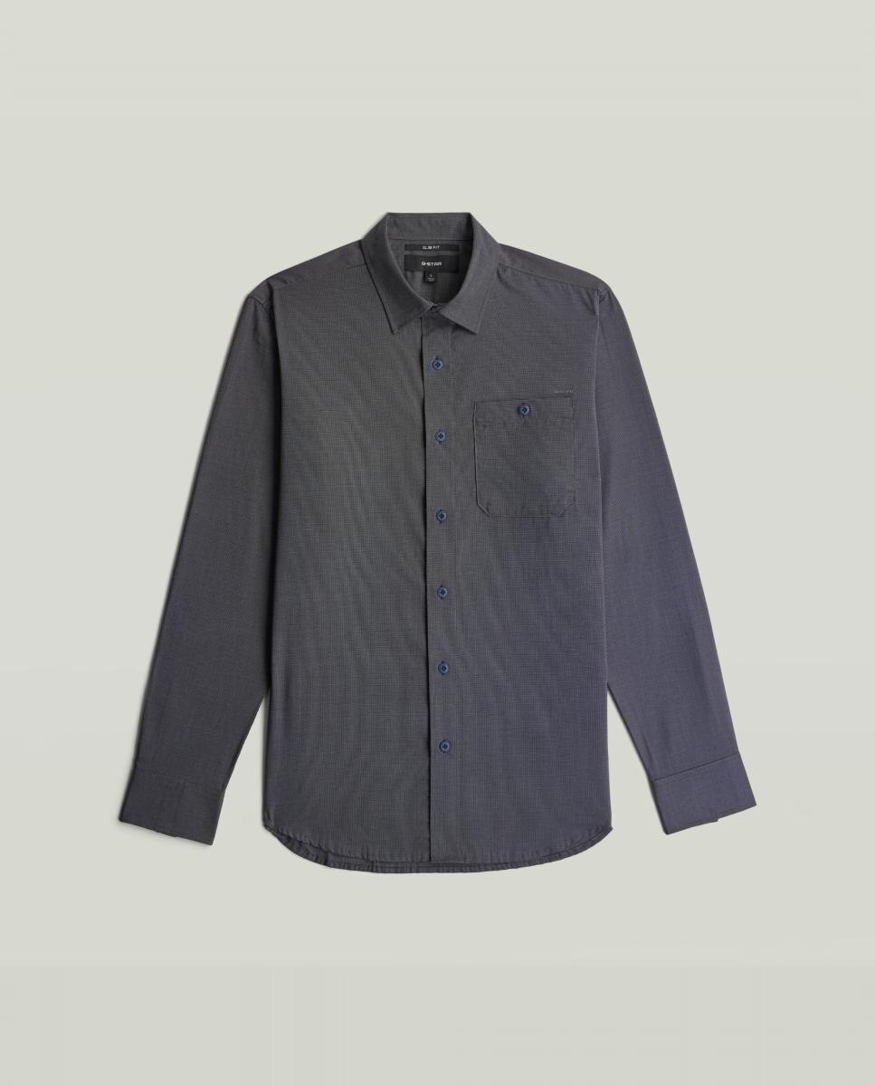 Camisa de Manga Comprida e Corte Cintado Cinzento-escuro-5