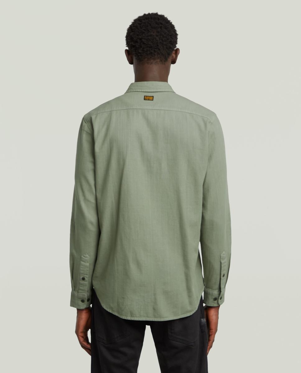 Imagen 2 de Camisa de hombre de corte entallado - G-Star - Verde Verde