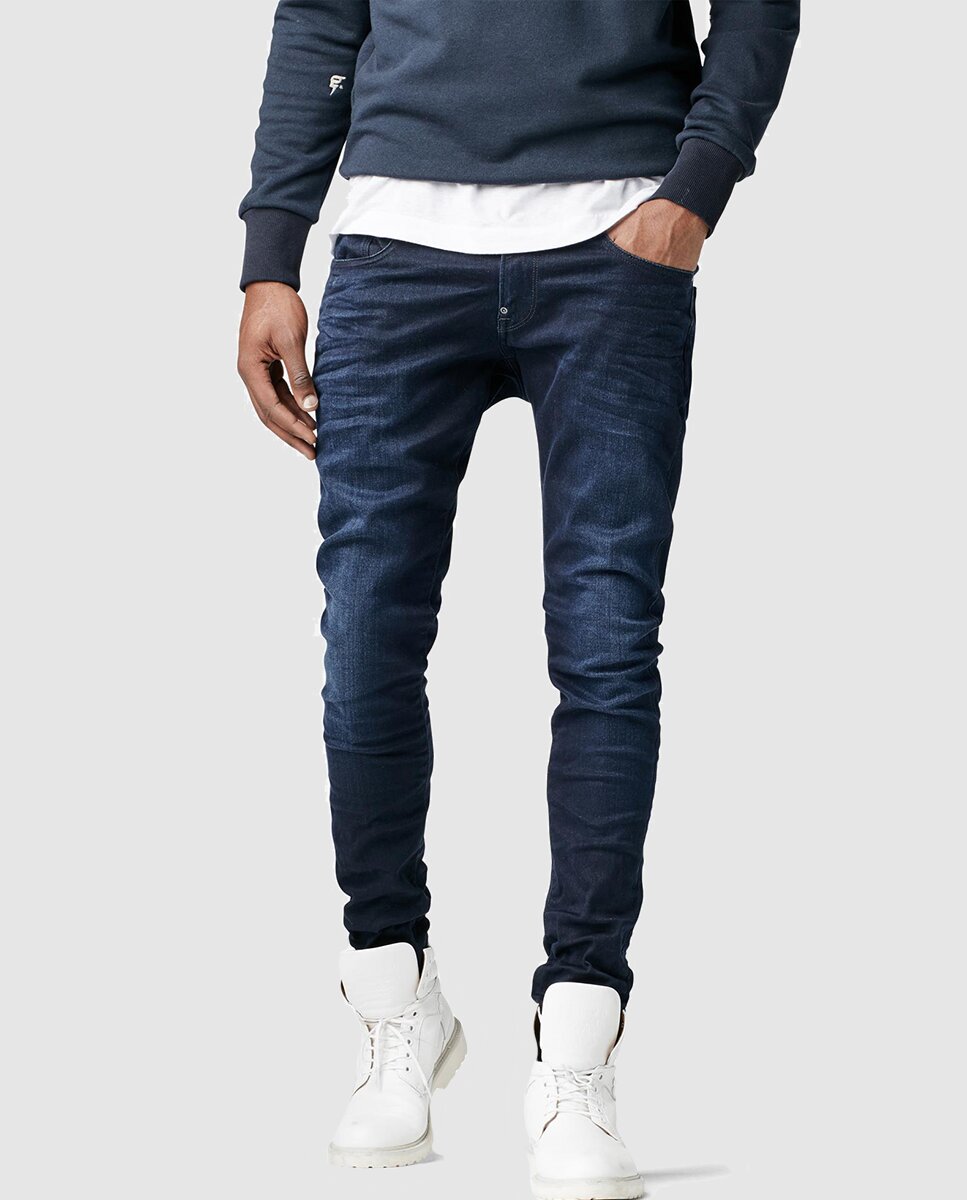 Calças de ganga de homem G-Star Raw Revend slim azul Azul-marinho-1