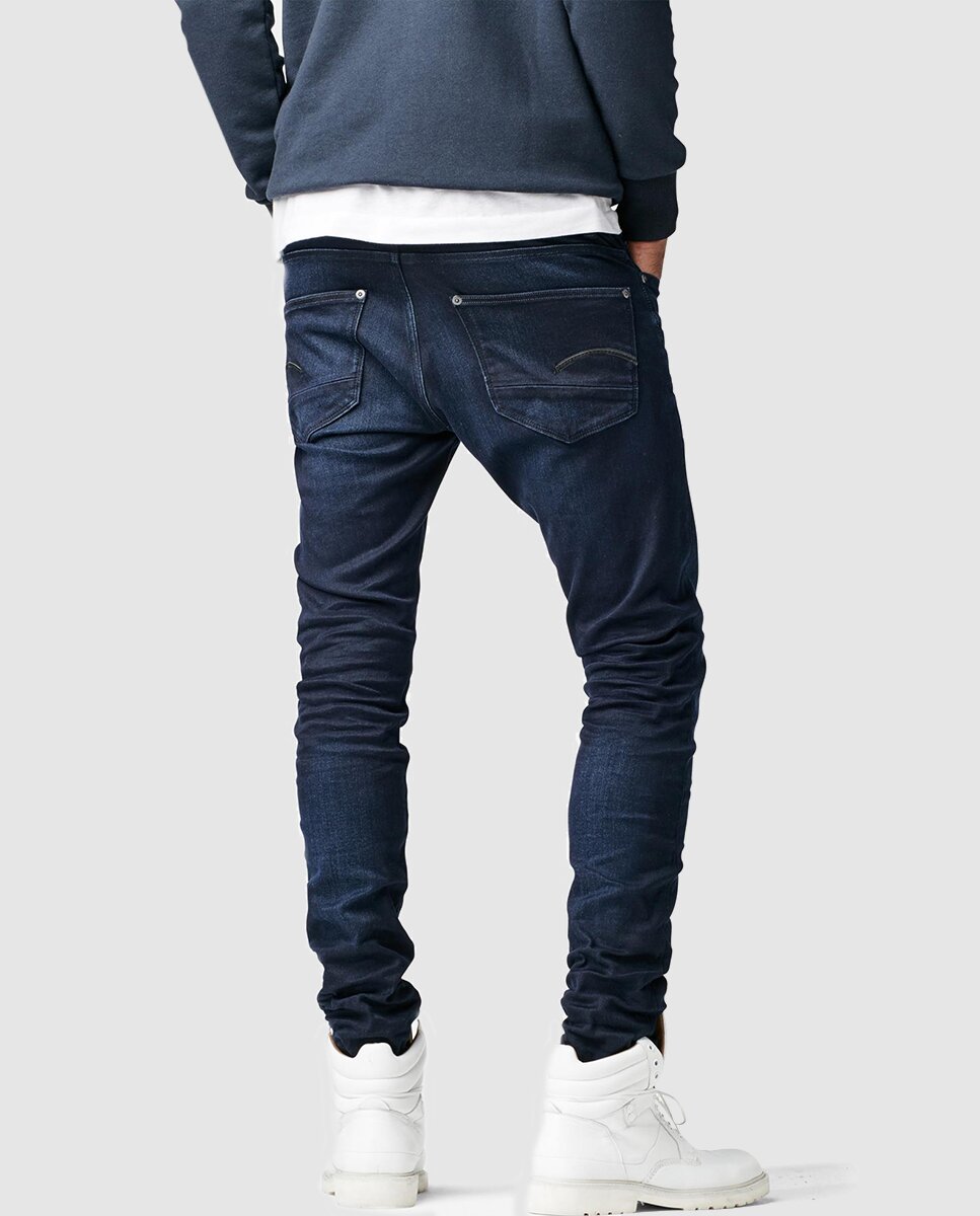 Calças de ganga de homem G-Star Raw Revend slim azul Azul-marinho-2