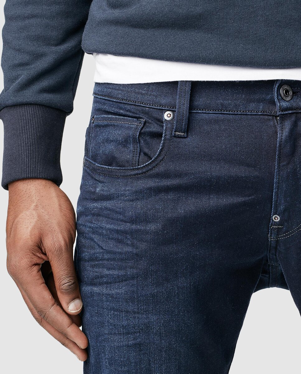 Calças de ganga de homem G-Star Raw Revend slim azul Azul-marinho-5