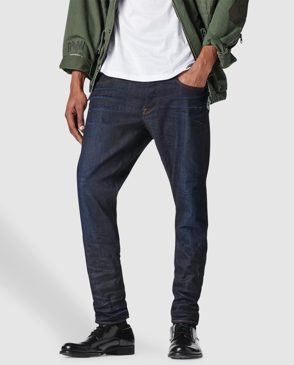 Jeans 3301 tapered azuis Azul-1