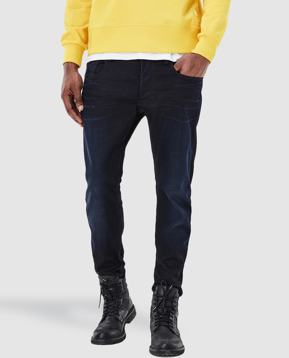 Calças de ganga de homem G-Star Raw 3301 slim azul Azul-marinho-1