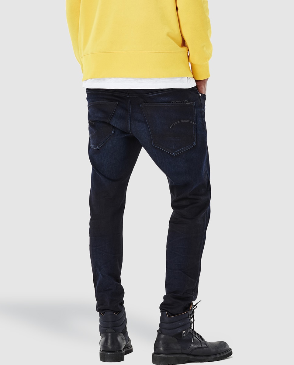 Calças de ganga de homem G-Star Raw 3301 slim azul Azul-marinho-2