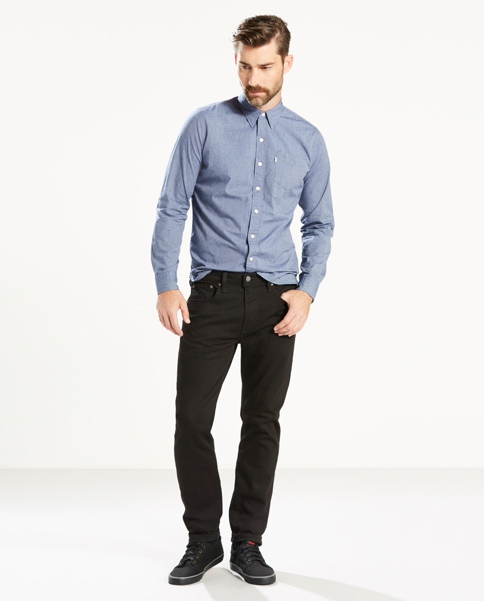 Jeans de homem Levi's 502 regular pretas Preto-1