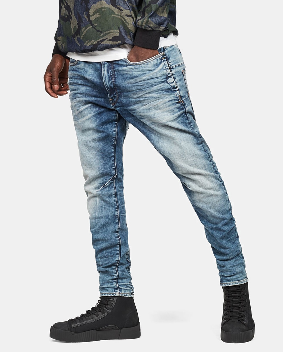 Jeans de homem G-Star Raw D-Staq 3D skinny azuis Azul-1