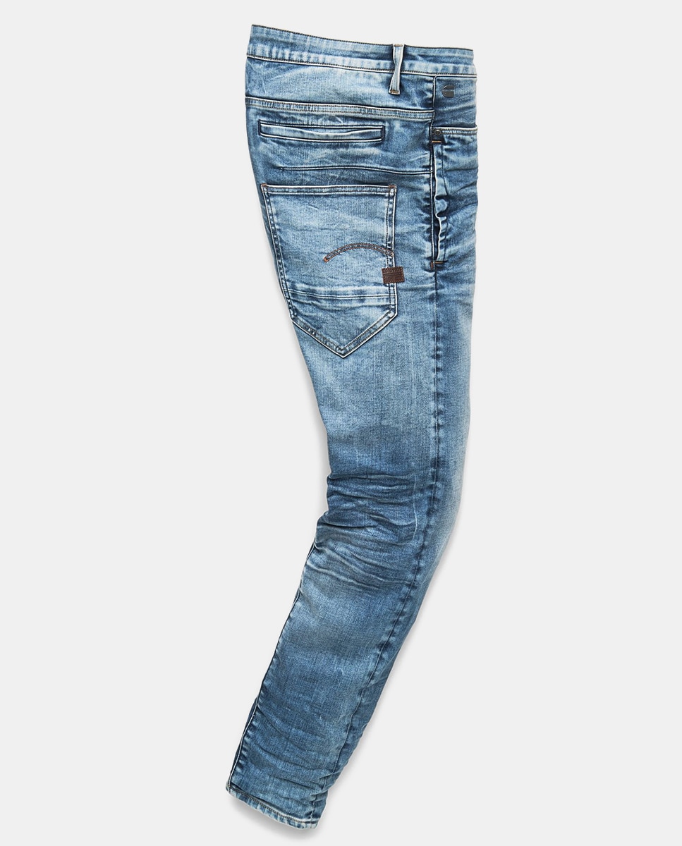 Jeans de homem G-Star Raw D-Staq 3D skinny azuis Azul-6