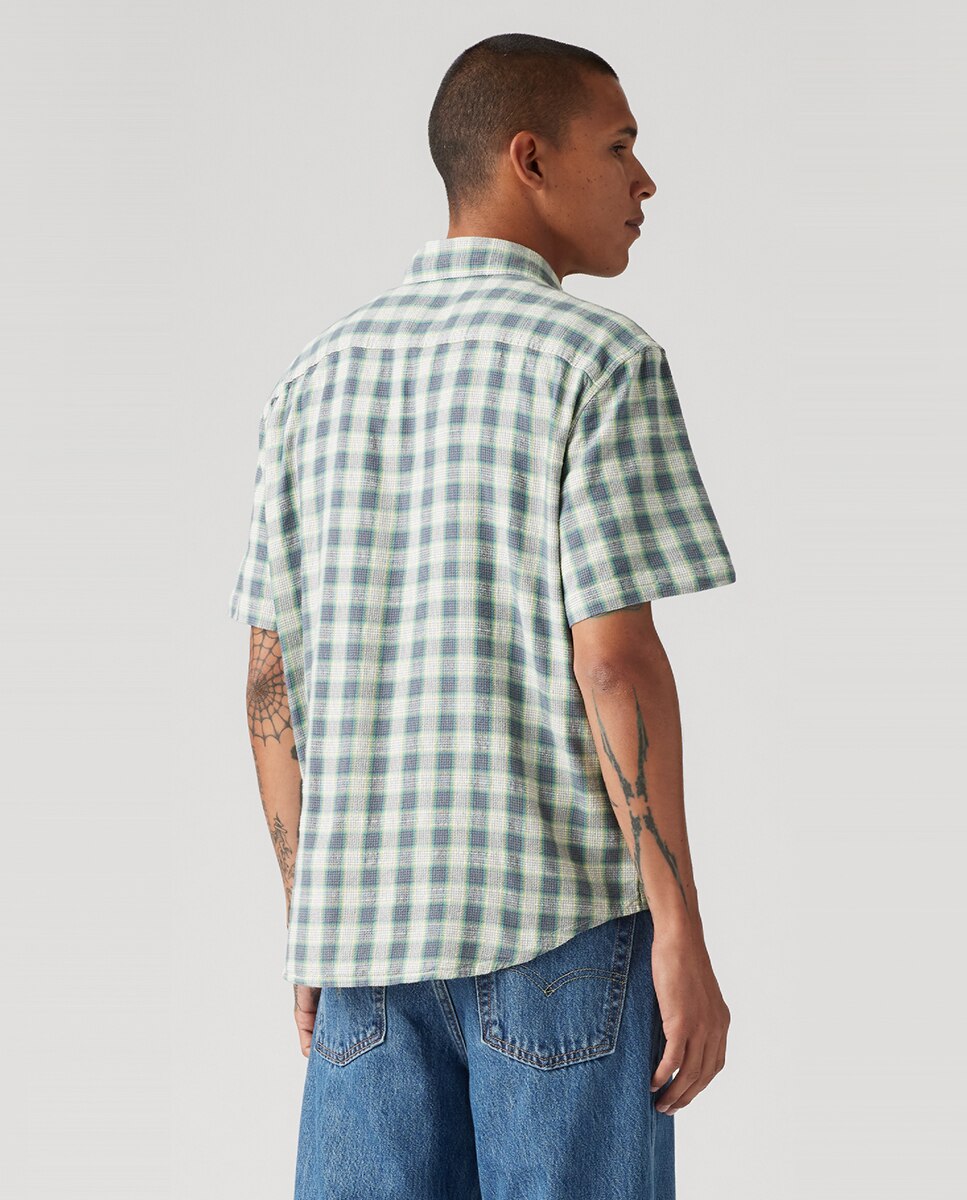 Camisa de Algodão Relaxed Azul-2