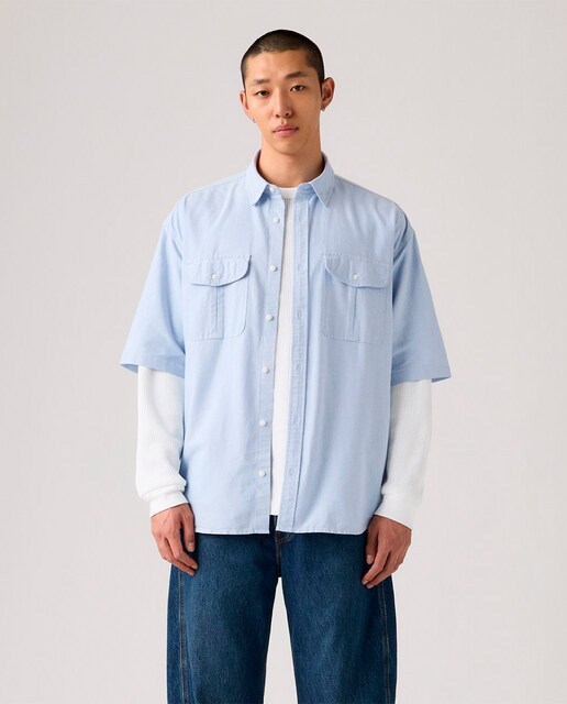 Camisa de manga corta 100% algodón de hombre