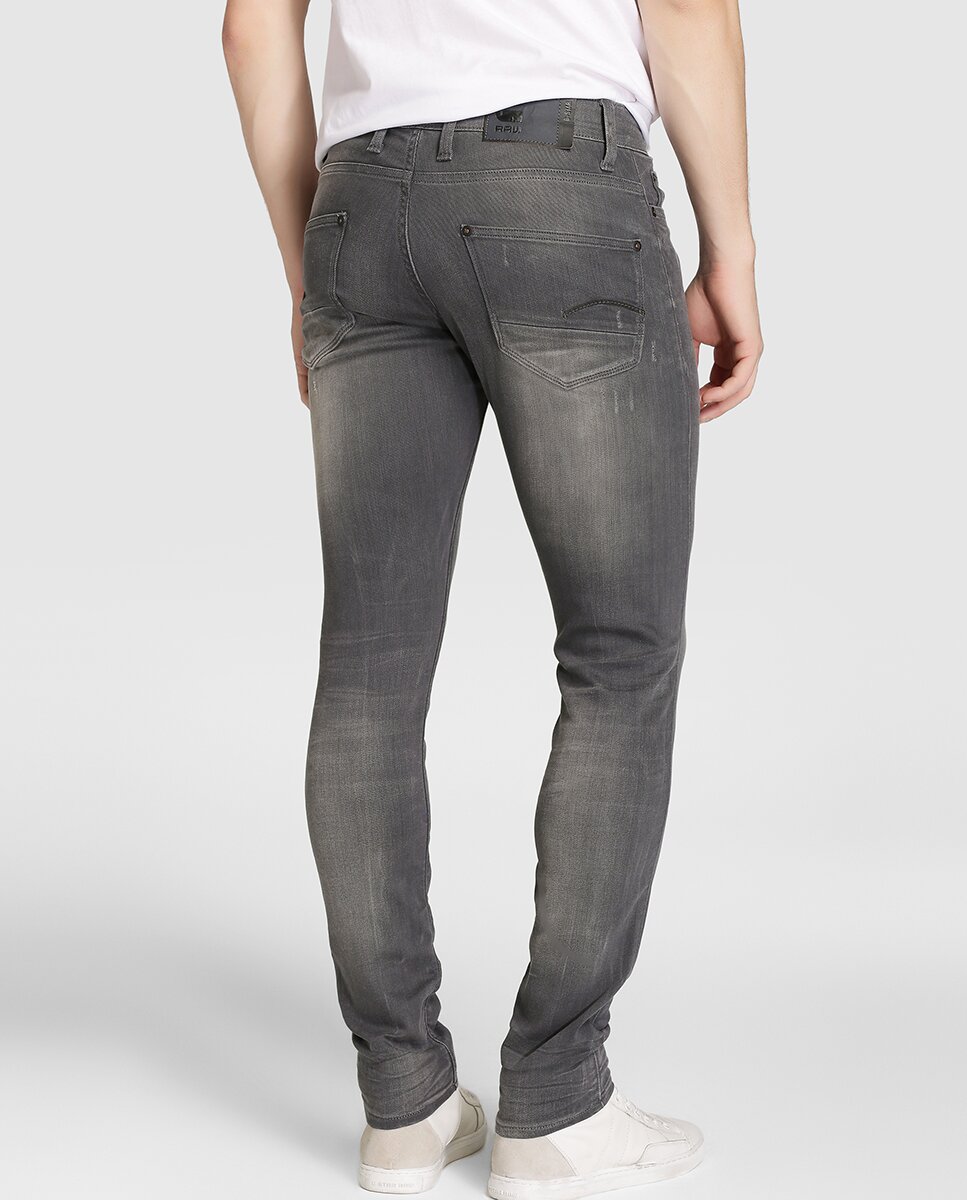 Calças de ganga de homem G-Star Raw Revend super slim cinzento Cinzento-2