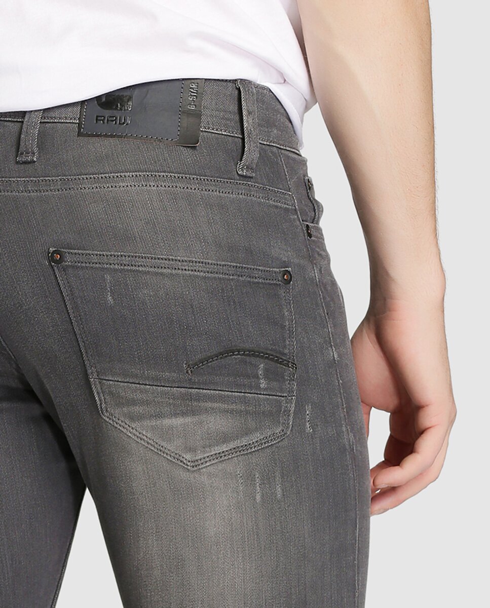 Calças de ganga de homem G-Star Raw Revend super slim cinzento Cinzento-3