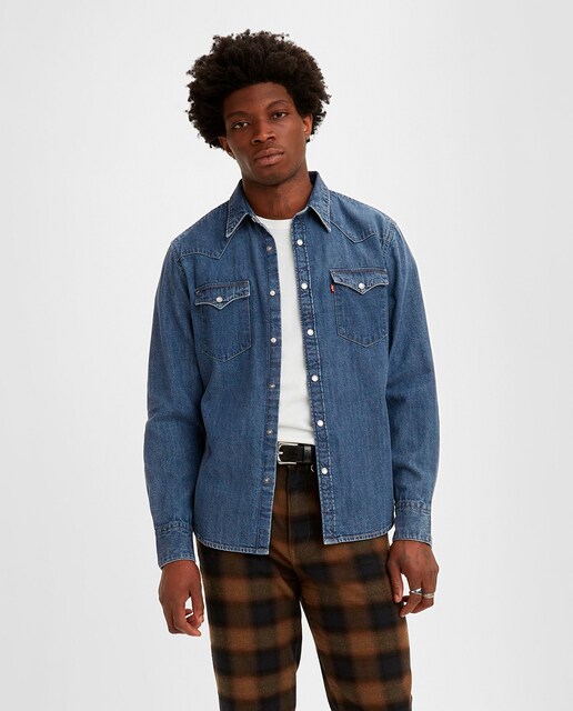 Camisa vaquera de hombre de manga larga
