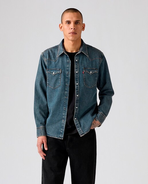 Camisa vaquera de hombre de manga larga