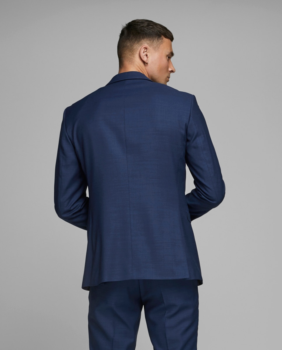 Blazer azul slim Azul-2