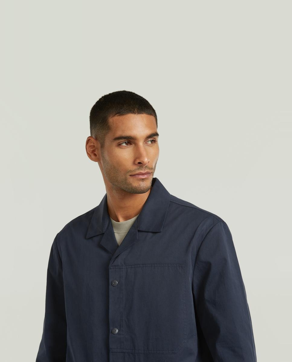 Casaco Estilo Blazer de Design Moderno e Corte Regular Azul-3