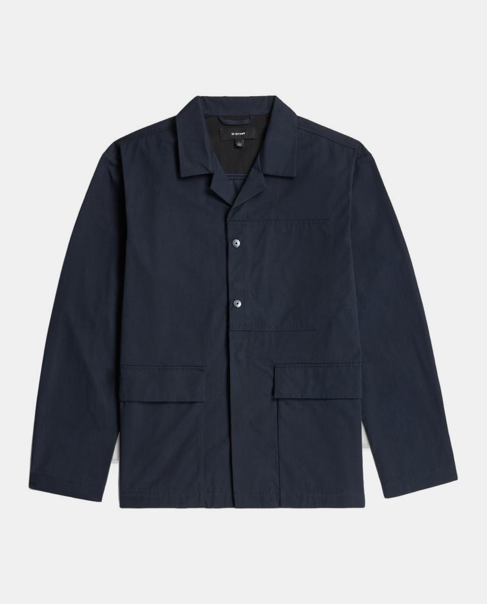 Casaco Estilo Blazer de Design Moderno e Corte Regular Azul-6