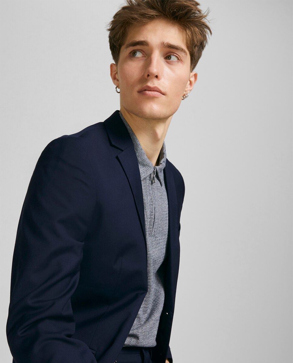 Traje de dos piezas de hombre - Jack & Jones - Gris Azul-3