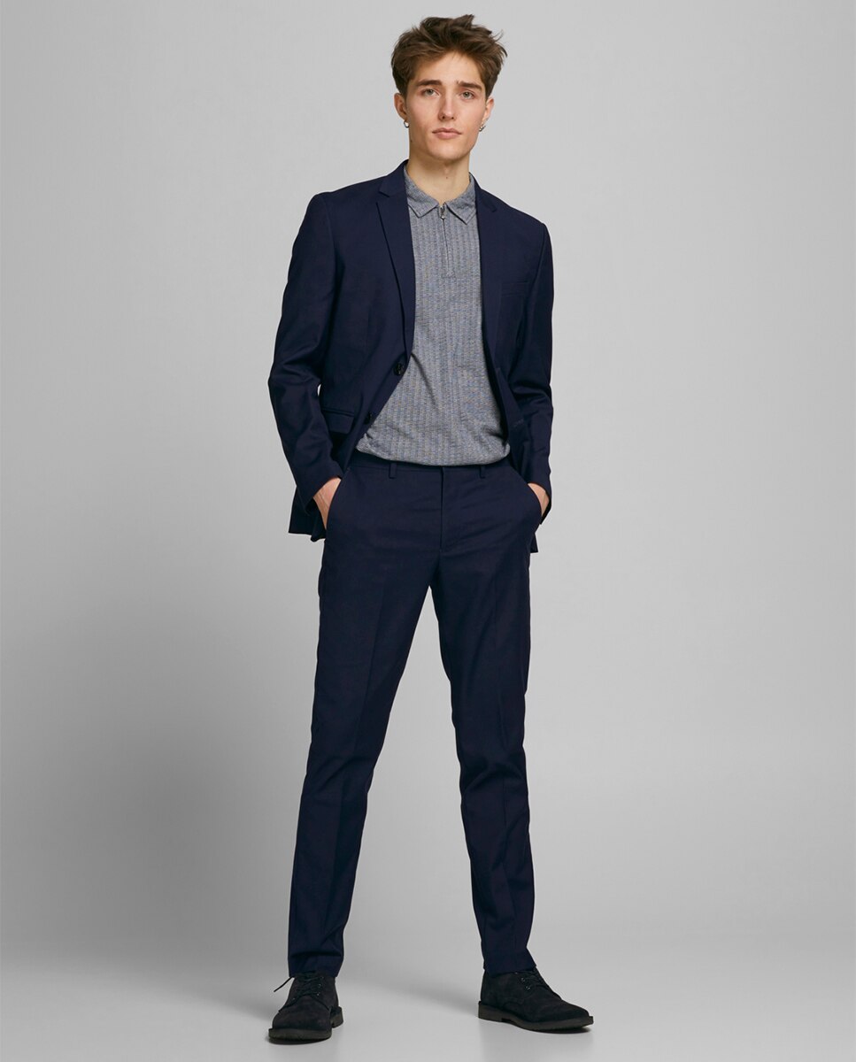 Traje de dos piezas de hombre - Jack & Jones - Gris Azul-8