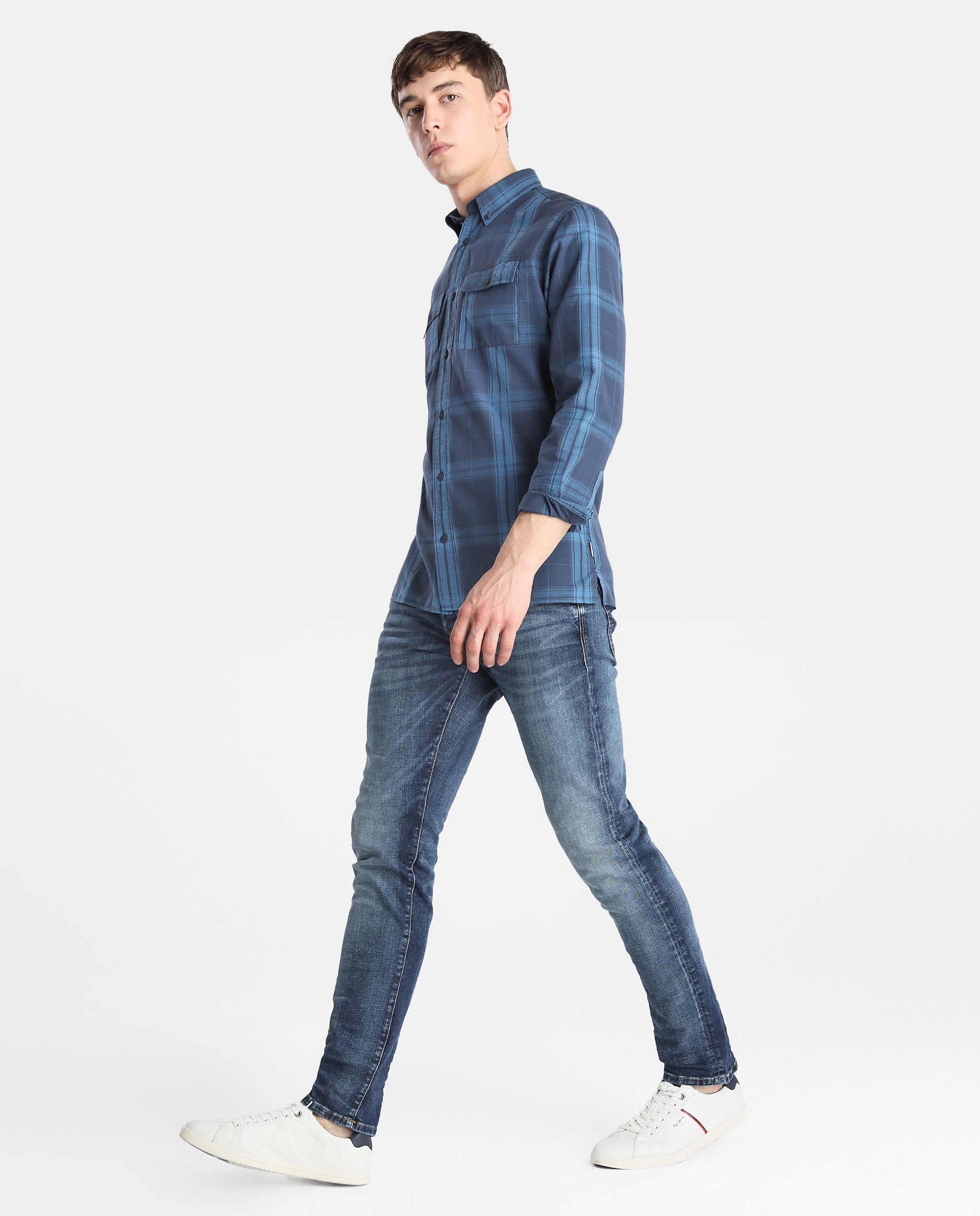 Jeans Glenn slim azuis Azul-9