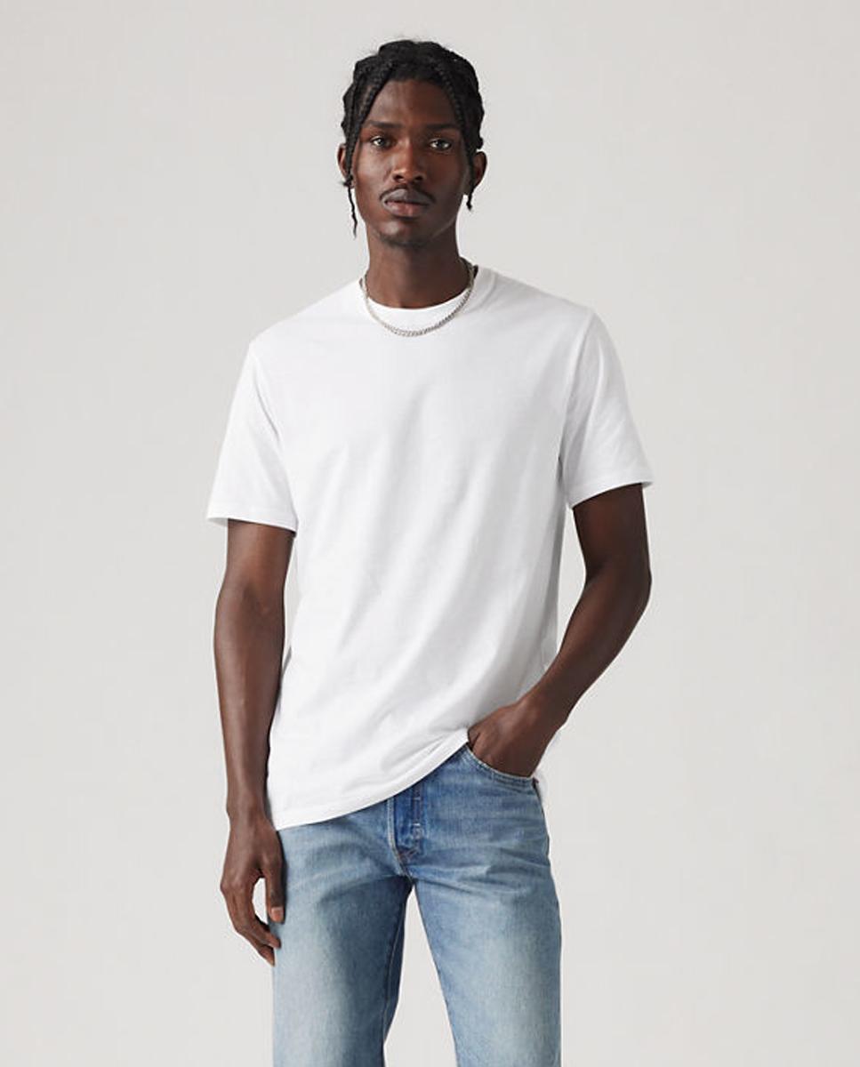 Imagem 0 de Pack de duas t-shirts brancas de homem com manga curta