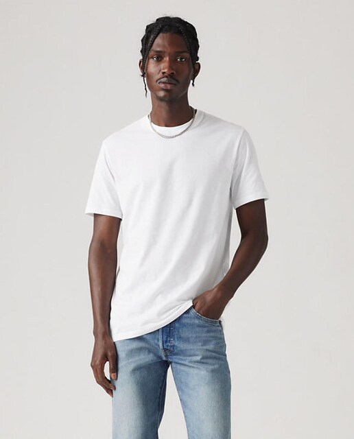 Pack de dos camisetas de hombre blancas de manga corta