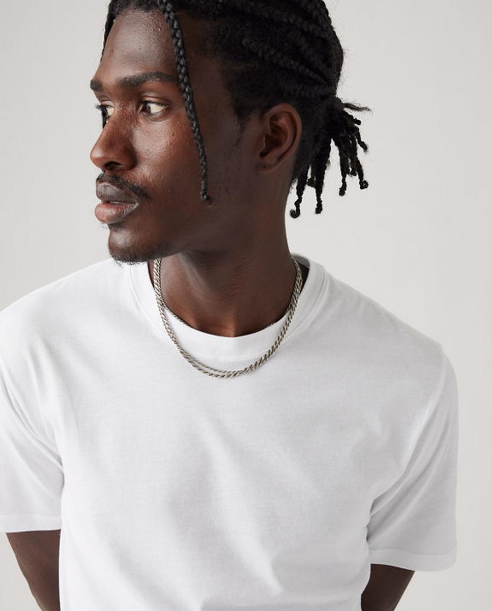 Pack de duas t-shirts brancas de homem com manga curta Branco-3