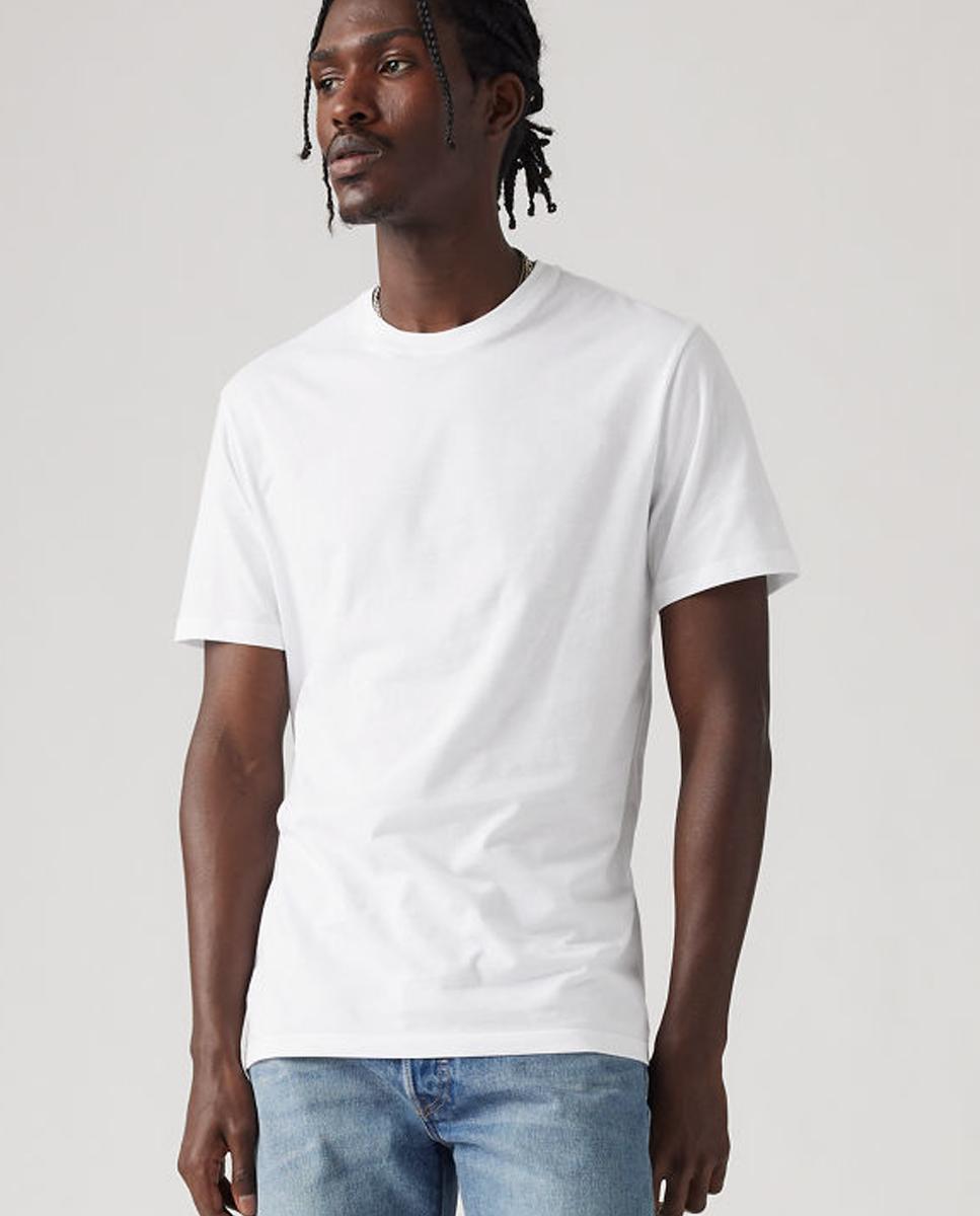 Pack de duas t-shirts brancas de homem com manga curta Branco-4