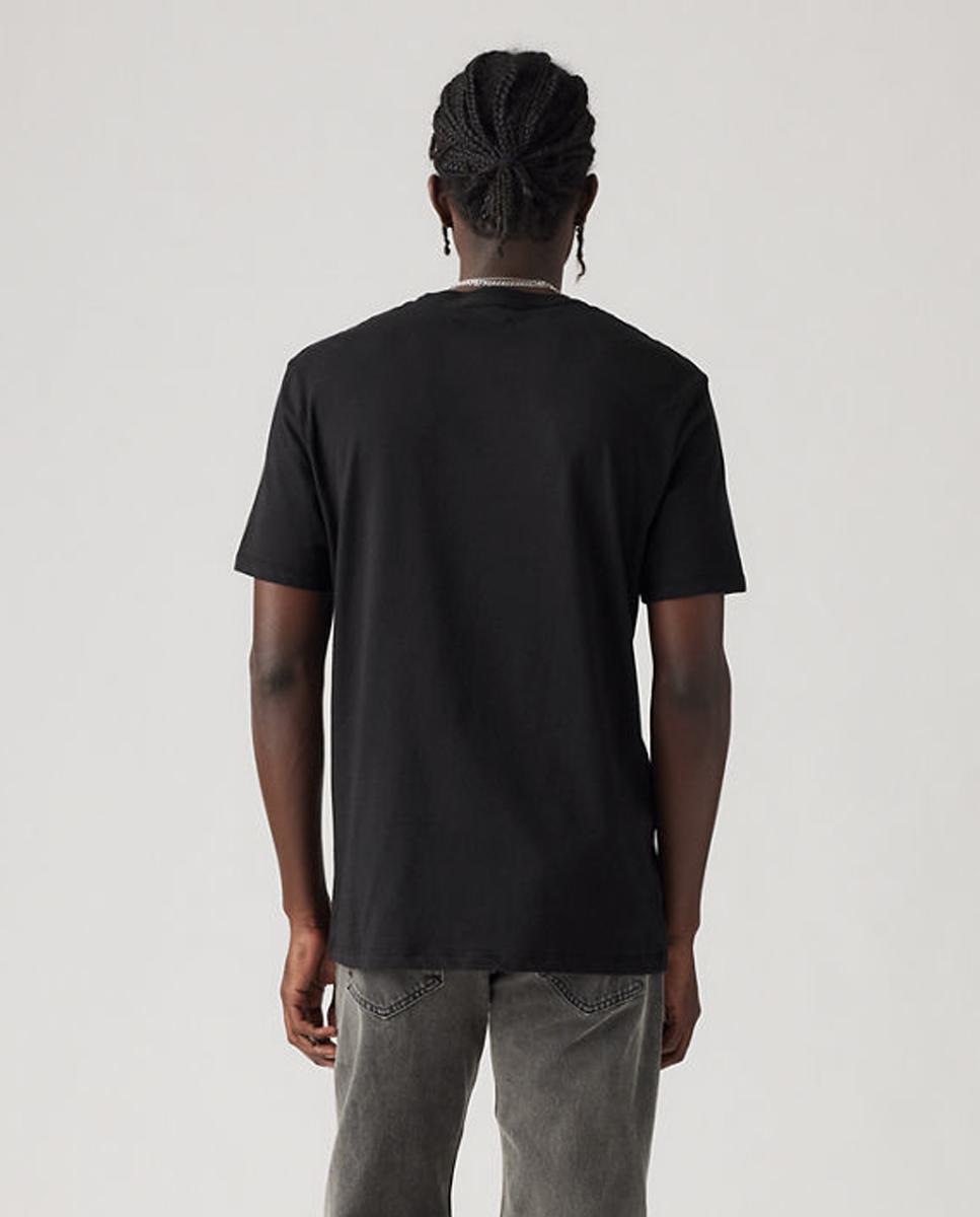 Pack de duas t-shirts pretas com manga curta Preto-2