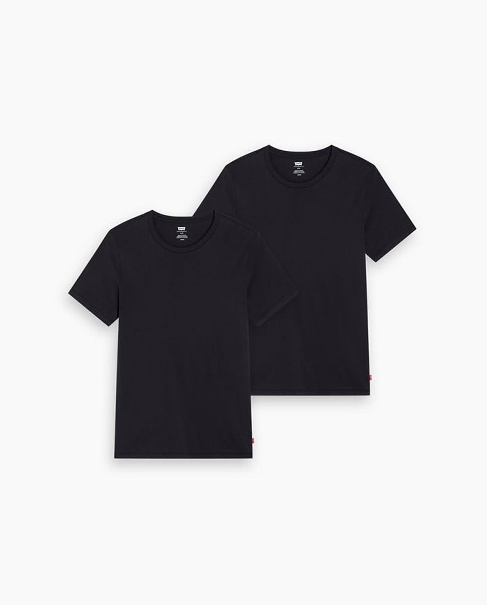 Pack de duas t-shirts pretas com manga curta Preto-5