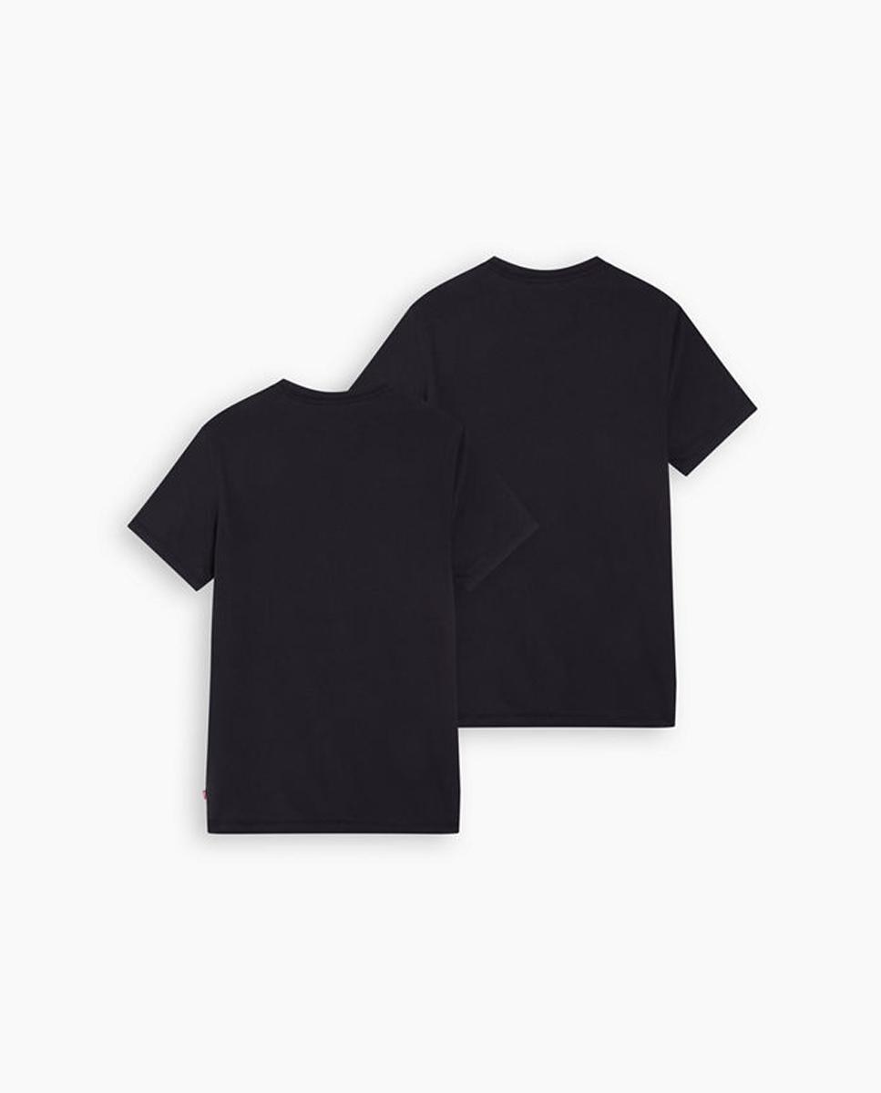 Pack de duas t-shirts pretas com manga curta Preto-6
