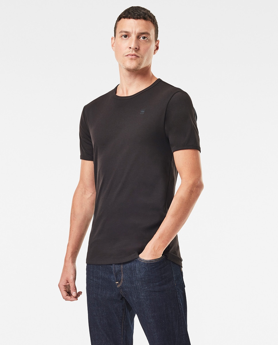 Pack de 2 T-shirts Básicas com Decote Redondo Preto-4