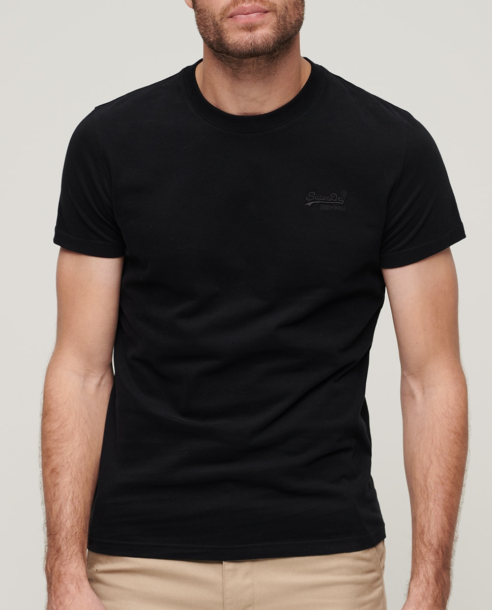 T-shirt com Logótipo Essential e em Algodão Orgânico Preto-2