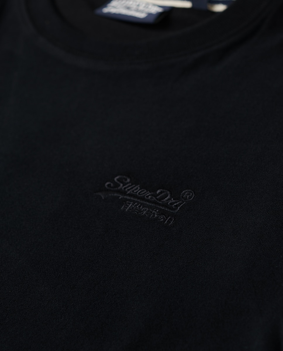 T-shirt com Logótipo Essential e em Algodão Orgânico Preto-4