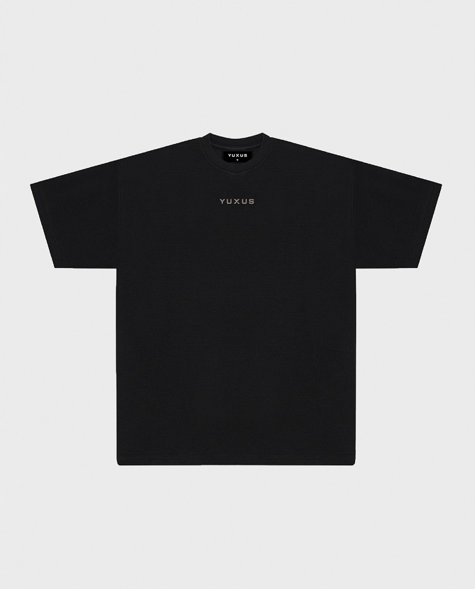 T-shirt com manga curta Preto-3