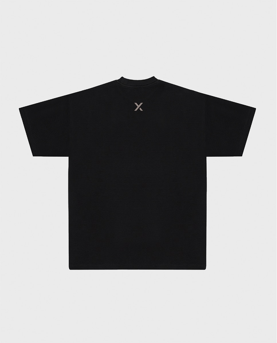 T-shirt com manga curta Preto-4